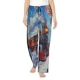 thumbnail image 2 of Lsque Cartoon Train Hot Air Balloon Print Women's Pajama Pants, Lounge Pant - Comfortable Home Wear,Elastic Waistband, Stylish Design-X-Large, 2 of 9