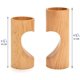 thumbnail image 3 of Portavelas de té pequeño, portavelas de madera para mesa de comedor, juego de 2 portavelas de corazón combinados para decoración del hogar Ormromra HMHZ286-2, 3 of 6