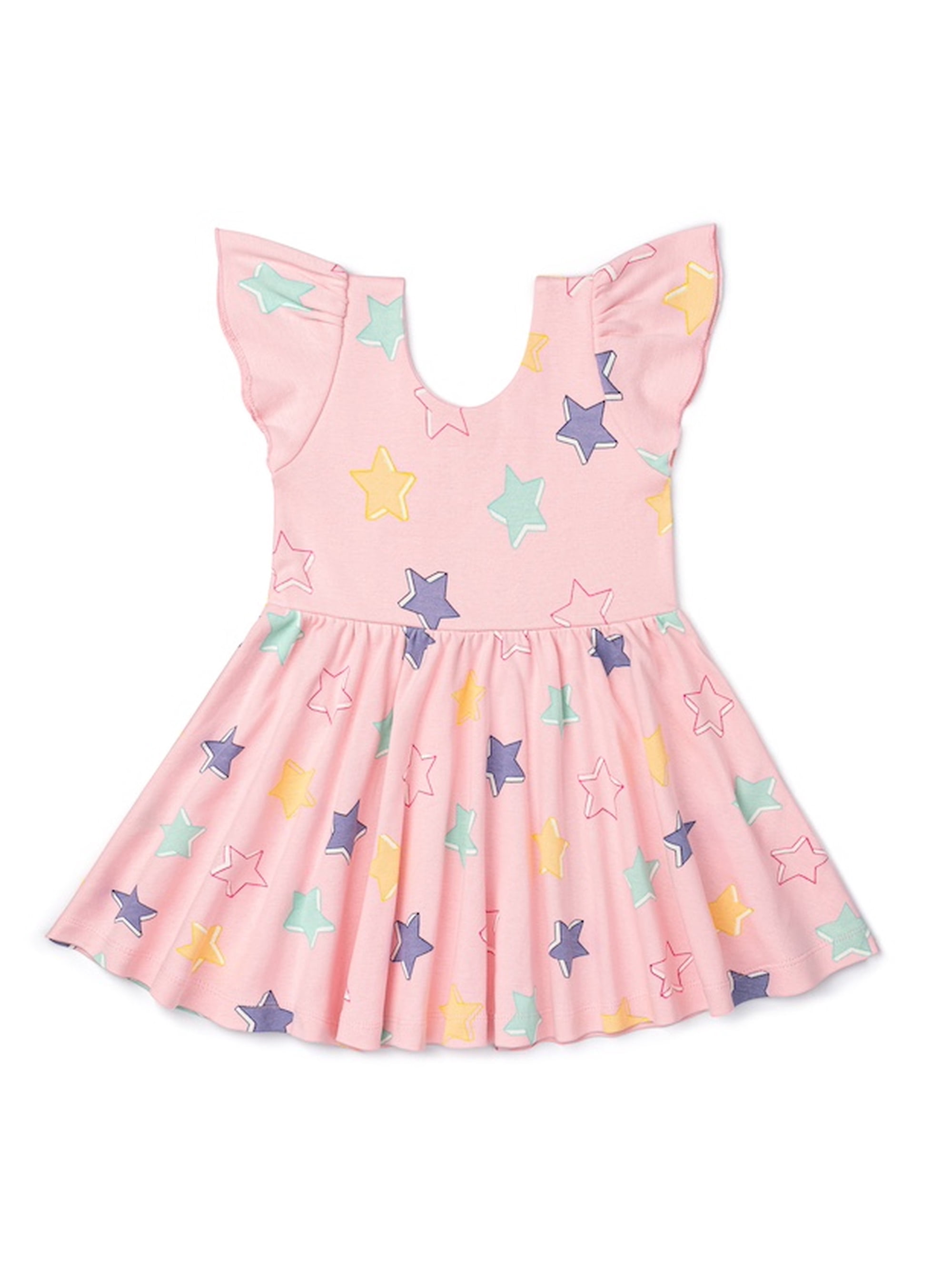 M+A By Monica + Andy Organic Cotton Short Sleeve Let's Dance Dress and Legging Set, Sizes 12-18M to 5T