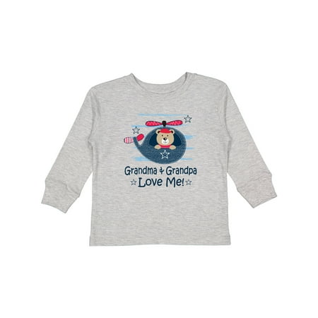 

Inktastic Grandma and Grandpa Love Me Boys Gift Toddler Boy or Toddler Girl Long Sleeve T-Shirt
