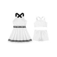 thumbnail image 3 of YUUMIN Kids Tennis Dress Outfits Girls Golf Athletic Dresses and Dance Crop Tops with Booty Shorts White 8, 3 of 5