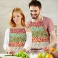 thumbnail image 3 of Pioneer Flower Floral Print Pattern Apron-Garden Aprons for Women with Pockets-Cotton Linen Waterproof Kitchen Cooking Gardening Aprons Adjustable for Kitchen,Cooking,BBQ and Salon 33x27 Inch, 3 of 7