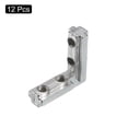 thumbnail image 3 of L-Shape Interior Joint Bracket, 12Pack Inside Corner Connectors for 3030 Series Slot 8mm (Silver), 3 of 6