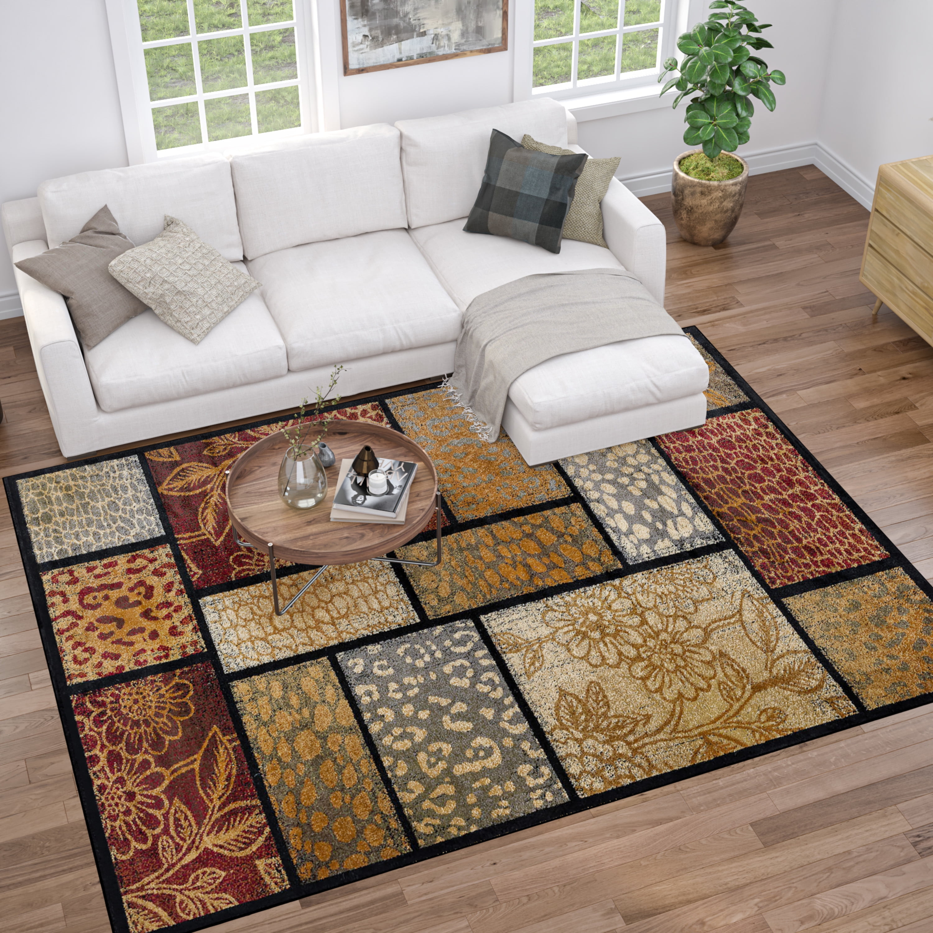 Impressions Transitional 8' x 10' Multi-Color Polypropylene Indoor Area Rug