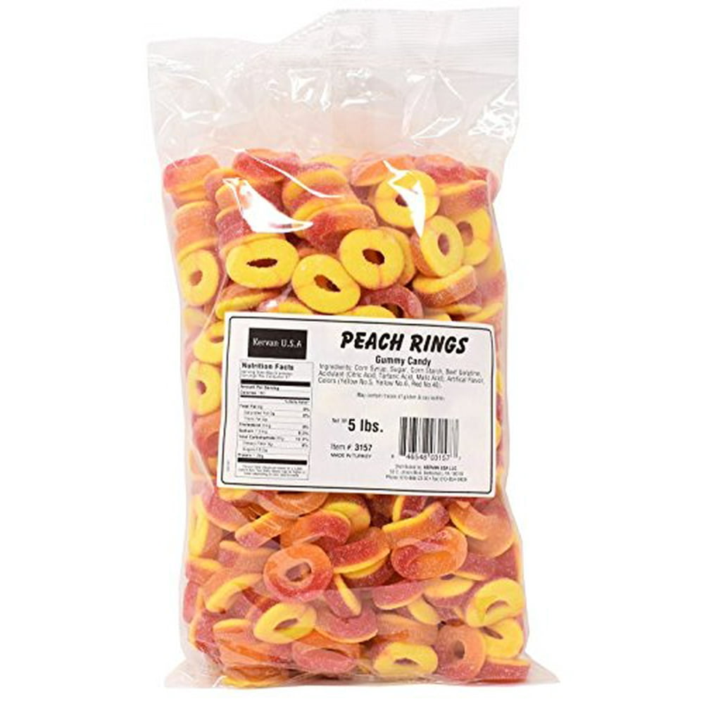 Peach Rings Gummy Candy, 5 Lbs