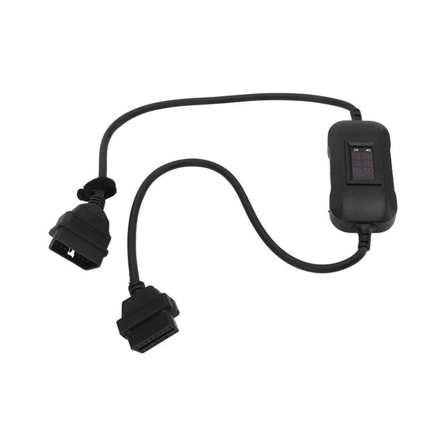 OBDII Scanner Adapter, Wearproof Diagnostic Tool Adapter Cable Antiaging Heat Resistant ABS For X431 Easydiag 2.0/3.0 GOLO For Heavy Duty Trucks Diesel Black,Red