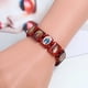 thumbnail image 2 of Fashion Wood Stretch Catholic Icon Bracelets Saint Jesus Cross Virgin Mary Religious Unisex Bracelet 3-color, 2 of 5