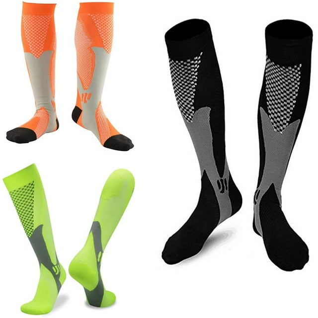 3 pares de calcetines de compresión deportivos médicos para hombres, calcetines para correr para tratar el edema de venas varicosas diabéticas Fokelyi WMPH-782-3
