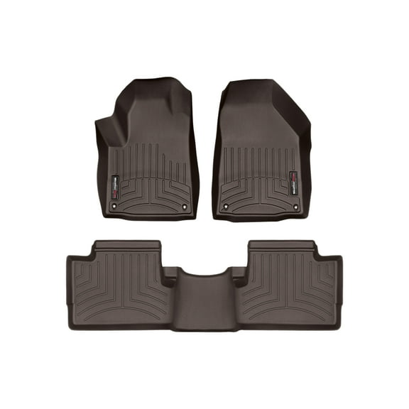 WeatherTech Custom Fit FloorLiners compatible with 2019-2023 Jeep Cherokee - 1st & 2nd Row, Cocoa