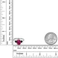 thumbnail image 6 of Gem Stone King 3.54 Ct Oval Red Created Ruby Black Diamond 925 Sterling Silver Ring, 6 of 6