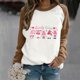 thumbnail image 5 of Gibobby Tops Mujeres Casual Mujer Día de San Valentín Divertido Estampado Mangas raglán Cuello redondo Sin sombrero Casual Sudadera con capucha Top 10 (Marrón, XXL), 5 of 5