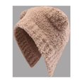 thumbnail image 2 of AJGRHE Cute And Versatile Solid Color Plush Bear Hat For Women Winter Warmth With Ear Khaki One Size, 2 of 5