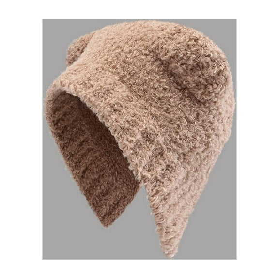Cute And Versatile Solid Color Bear Hat For Women Winter Warmth With Ear Thin Winter Hat Hats Men Winter Hat Hat Warm Ear Hat Mens Outdoor Winter Hats Funky Winter Hats for Men Cold Proof Hat Winter