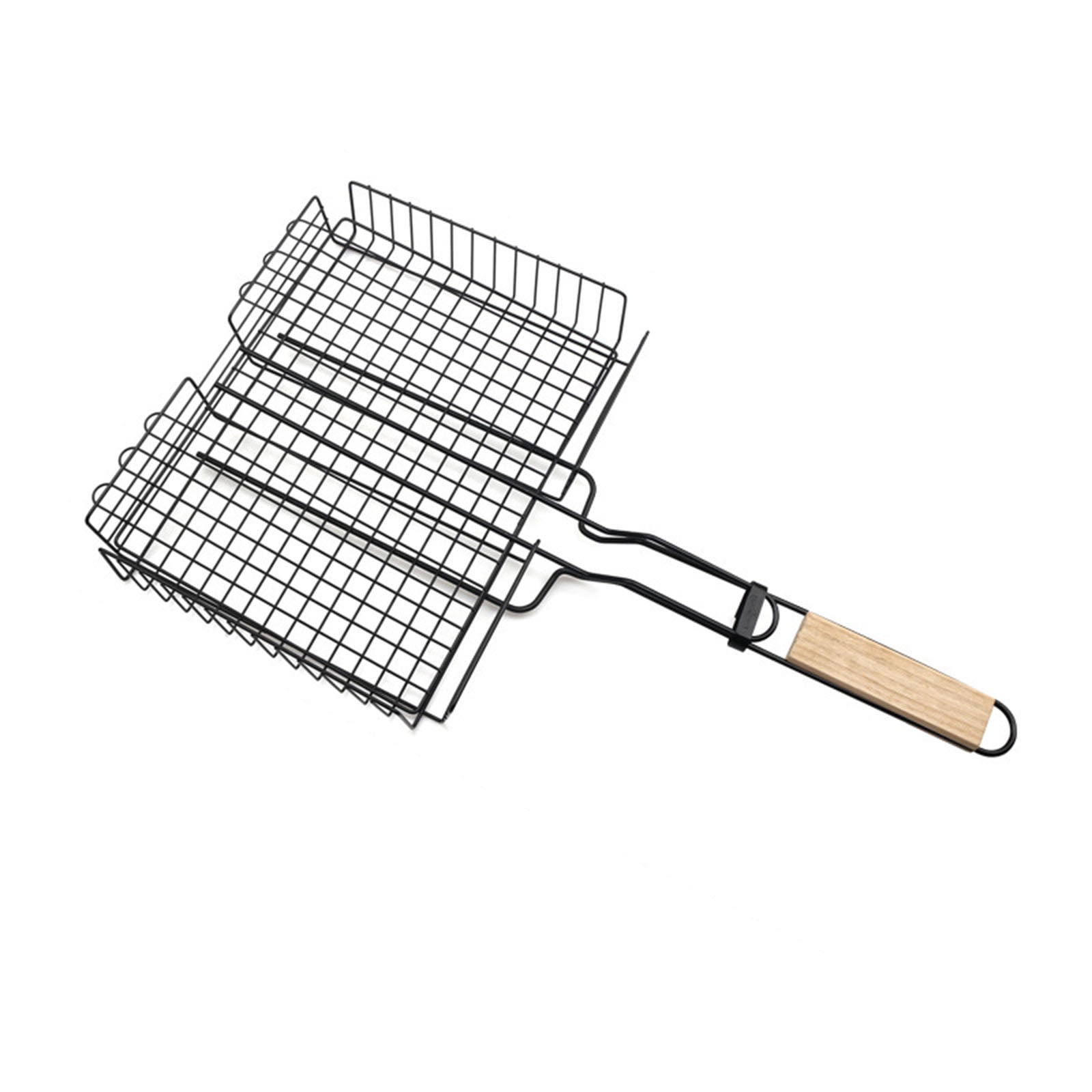Fish Barbecue Mesh Grill Basket Folding Portable Iron Material Barbecue Gadgets Grill Baskets