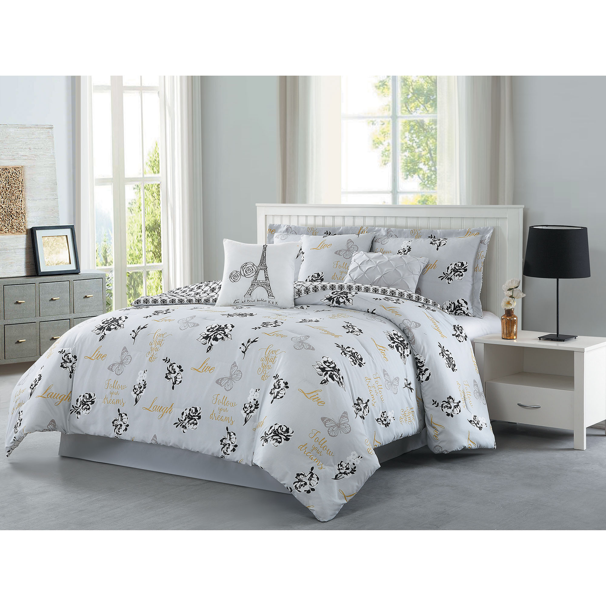 Studio 17 Love What You Do Reversible 7Piece Comforter Set