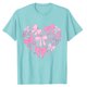 thumbnail image 4 of Camisetas de Manga Corta para las Mujeres de Moda Imprimir Cuello Redondo Camiseta, Mezcla de Poliéster Ligero para Primavera Verano Otoño, 4 of 8