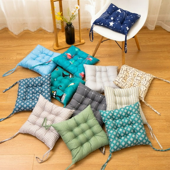 Ludlz Seat Cushion High Rebound Comfortable Flowers Print Dining Chair Seat Pad for Home