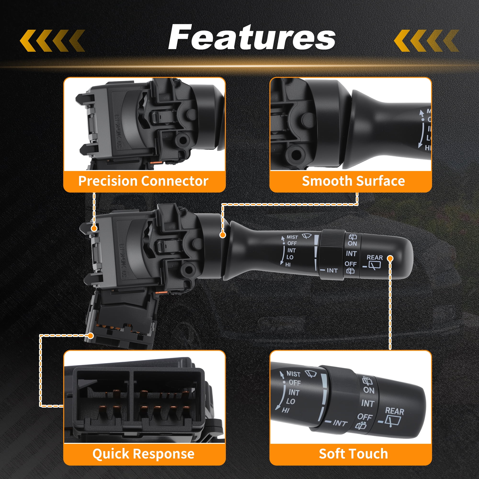 Unique Bargains Front Rear Windshield Wiper Switch for Toyota 4Runner Highlander