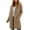 Khaki, variant on Lovskoo Women's Winter Wool Coat Notch Lapel Double Breasted Wool Blend Mid Long Pea Trench Coat Fall Winter Clothes Khaki M