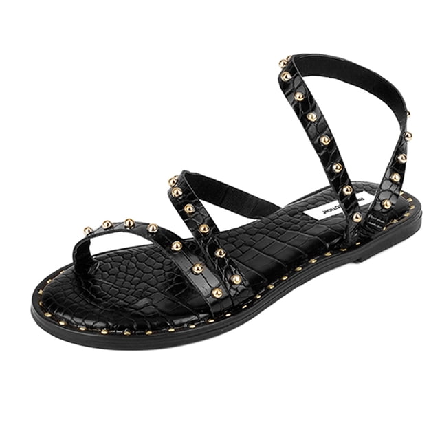 Sandalias de piso Exterior Sintético Color Negro Para Mujer De RBCOLLECTION