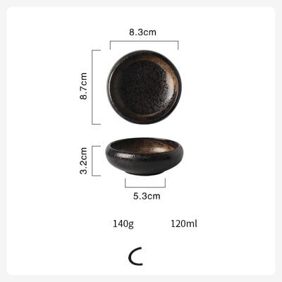 

Japanese Round Sauce Dish Ceramic Small Seasoning Dish Wholesale Bowl
