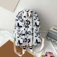 thumbnail image 3 of Mochila Estilo Preppy Mochila de tela Oxford con estampado de moda para mujer, bolsos grandes, colgante de oso (D), 3 of 9