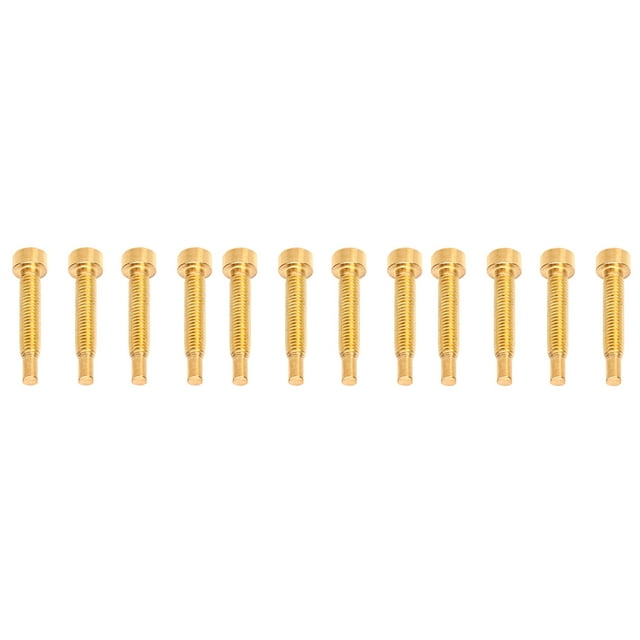 Pickup Screws, 12Pcs Shiny Guitar Neck Mounting Screws Easy To Install for Bass Gold