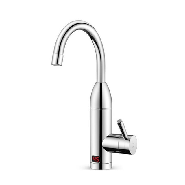Stainless Steel Electric Water Heater,Instant Heating Faucet LED,Temperature Display Tankless Water Heater Hot Cold Dual-use ,Faster Heat
