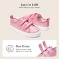 thumbnail image 2 of DREAM PAIRS Girls' Sneakers, Toddler Canvas Shoes with Hook-and-Loop Closure, Lightweight Breathable Casual Shoes with Playful Design, 2 of 5
