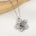 thumbnail image 4 of SmartBy Flower Necklace for Women Metal Flower Pendant Necklace Hypoallergenic Jewelry for Weddings Birthday Anniversary, 4 of 6