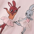 thumbnail image 7 of TOOYOU Girls Top Summer T-Shirt Toddler Short Sleeve Tee With Ballet Bunny Embroidery Size 18 -24 Months Light Pink, 7 of 7