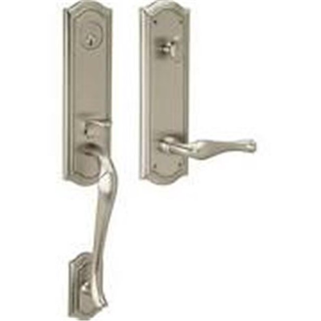 Baldwin 85337056LENT Lifetime Satin Nickel Bethpage Single Cylinder Handleset