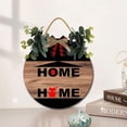 thumbnail image 2 of Eveokoki 11" Rustic Sign Home Sweet Home 05 Sign Door Decor Wooden Front Door Hanger Wall Art Door Hanging Fall Winter Farmhouse Indoor Outdoor Home Porch Yard Decor, 2 of 5