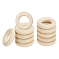thumbnail image 1 of Unique Bargains 25mm Wooden Rings for Crafts, 50 Pack Natural Wood Rings Unfinished Wood Loop Circle, 1 of 8