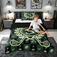 thumbnail image 2 of meiyoeat Golf Letter S Twin Comforter Sets for Men Women, Sports Monogram Bedding Set, Black Reversible, 2-Piece, 1 Comforter and 1 Pillowcase, 2 of 6