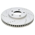 thumbnail image 4 of TRQ Performance Drilled Slotted Brake Rotor & Posi Ceramic Pad Front Set, 4 of 5