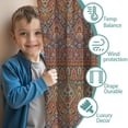 thumbnail image 3 of Blackout Kids Curtains,Orange Boho Ethnic Paisley Pattern Childrens Insulated Curtains Set Of 2,Bedroom Essentials,Toddler Room Decor 42x54in(106x137cm), 3 of 5