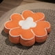 thumbnail image 1 of Cojín de terciopelo de 4 hojas - 40x40x6cm - Almohada suave y de soporte para sofá, sillón, suelo - blanco, marrón, rosa, naranja, amarillo, verde, 1 of 6