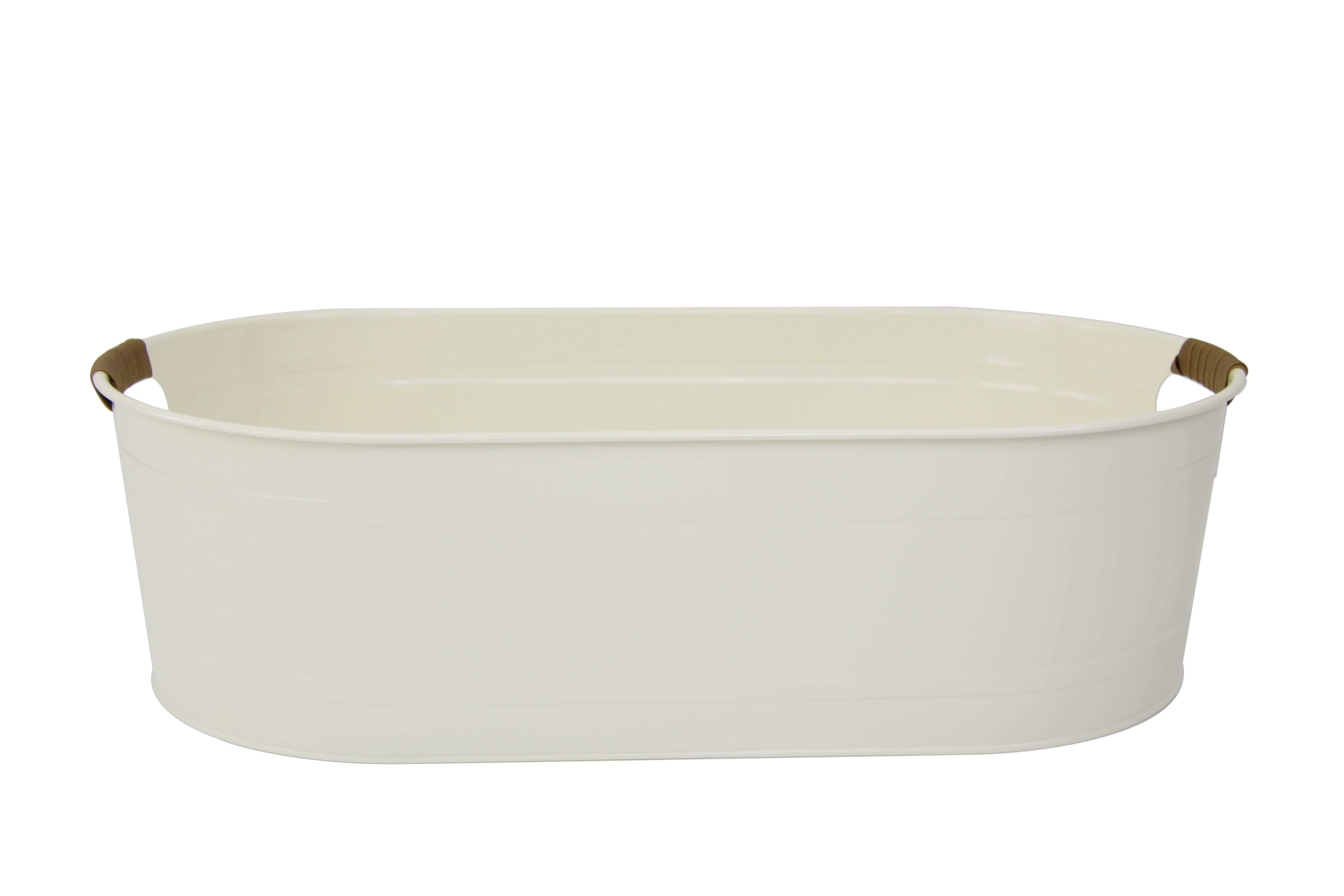 Better Homes & Gardens - Vanilla White Medium Oval Tub, 20.27 in L x 11.22 in W x 5.7 in H