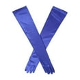 thumbnail image 1 of Kayso 30104RB Elbow Length Royal Blue Satin Gloves, 1 of 1