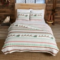 thumbnail image 2 of Great Bay Home Reversible Christmas Reversible Quilt Set With Shams (Twin, Festive Stripes), 2 of 4