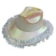 thumbnail image 4 of Sombrero de vaquero, sombreros de vaquera brillantes, gorra de vestir cómoda y decorativa, sombrero para el sol de jazz Blanco, 4 of 9