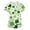 Dark Green, variant on Women's Loose Fit V-Neck Short Sleeve Uniform with Pocket, St. Patrick's Day Print, Casual Nursing Top for Women,Mint Green S