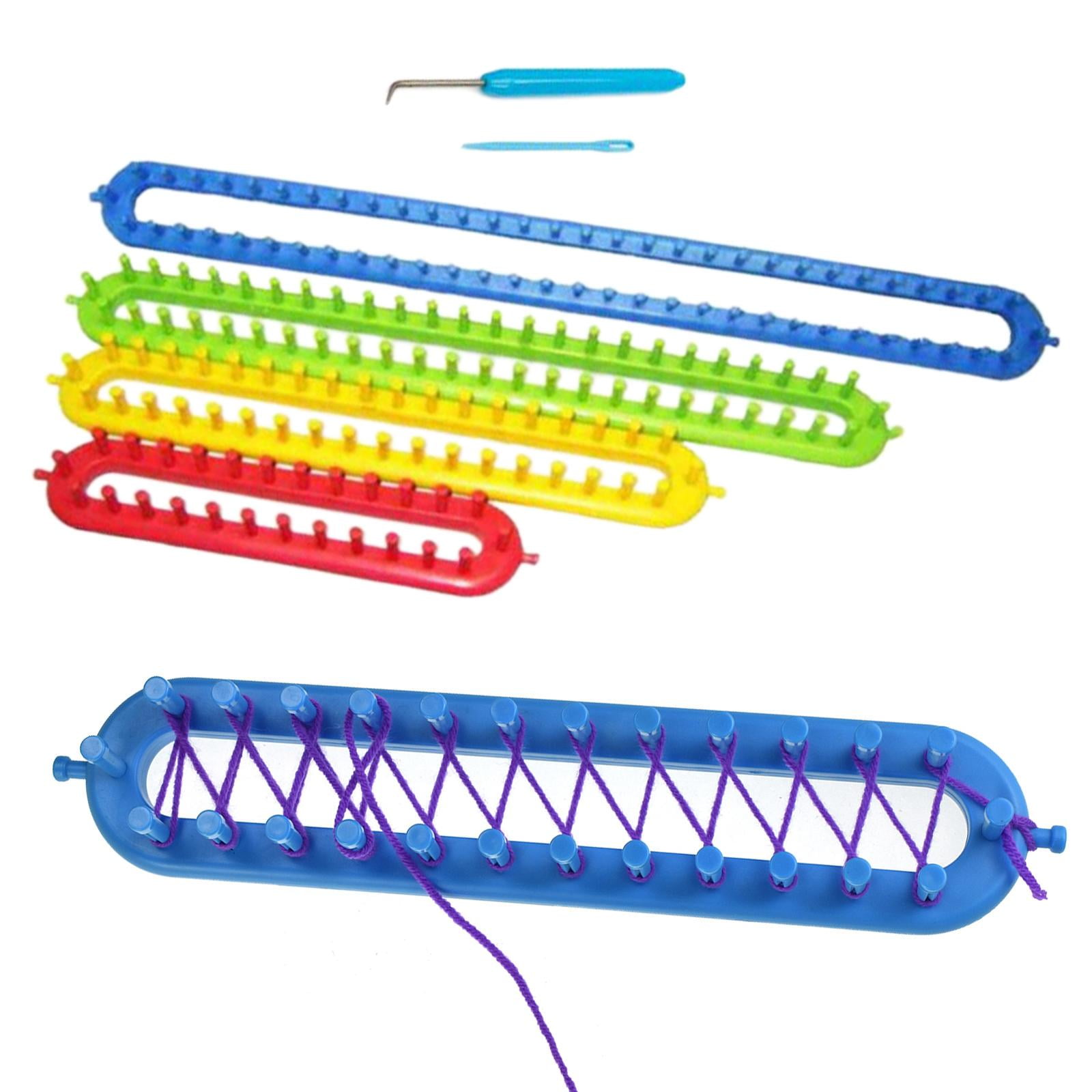 Wxqbjtam 4Pcs Knitting Looms Knitter Set Crochet Hook & Sewing Tools for Blankets Sweater