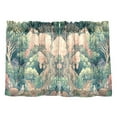 thumbnail image 7 of Yayeee Kitchen Curtains Light Filtering 27"x24" Rod Pocket Short Cafe Window Panel, Floral Forest Pattern, 7 of 7