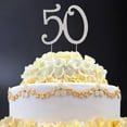 thumbnail image 2 of Decoración para Tarta Yotijar con Número 50 Cumpleaños de Cristal Imitación, 2 of 6