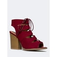 thumbnail image 1 of Qupid Barnes-01a - Burgundy Suede PU 10, 1 of 5