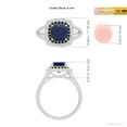 thumbnail image 4 of ANGARA Natural 1 Ct Sapphire Double Split Shank Two Tone Ring in 14K White & Yellow Gold for Women (Size-6mm) | September Birthstone, Anniversary, Jewelry Gift for Women | Natural Sapphire Ring, 4 of 8