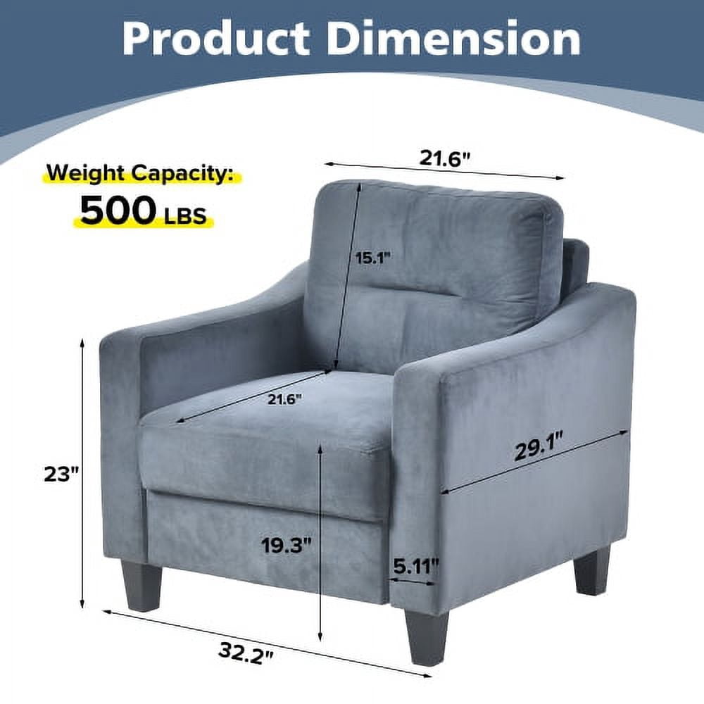 BSHTI Couch Comfortable Sectional Couches and Sofas for Living Room Bedroom Office Small Space