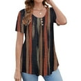 thumbnail image 2 of Womens Tops Short Sleeve Tunic Tops Leggings Shirts Up Casual Ruched Blouses Clothes Fashion Clothes Blouses Dressy Casual Women, 2 of 5